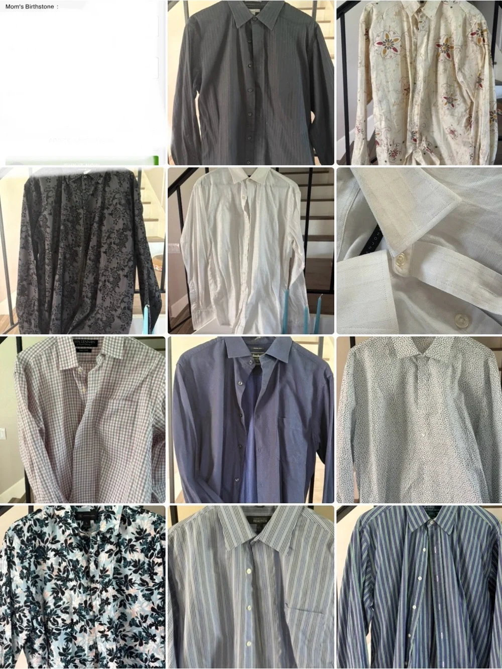 Designer MenDress Shirts All Should Fit Sz Large, Take All READ shipping!